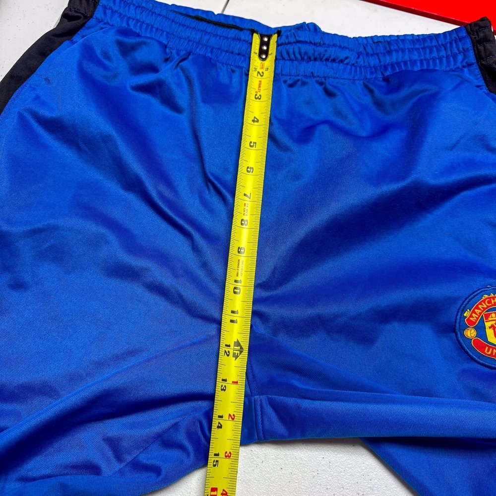 Manchester United Pants Mens Large Blue Soccer Football Track Pants Polyester - Picture 13 of 16